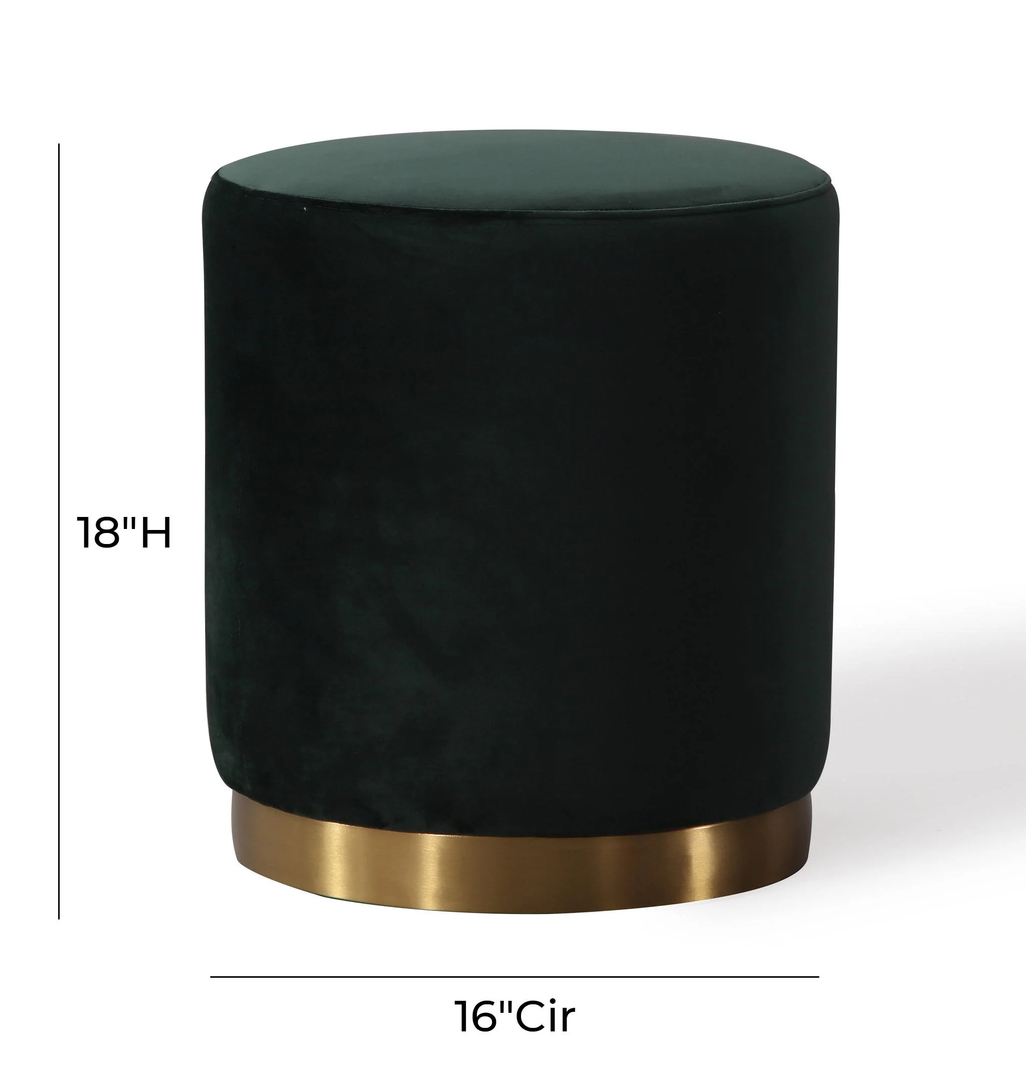 Opal Performance Velvet Ottoman - Image 25