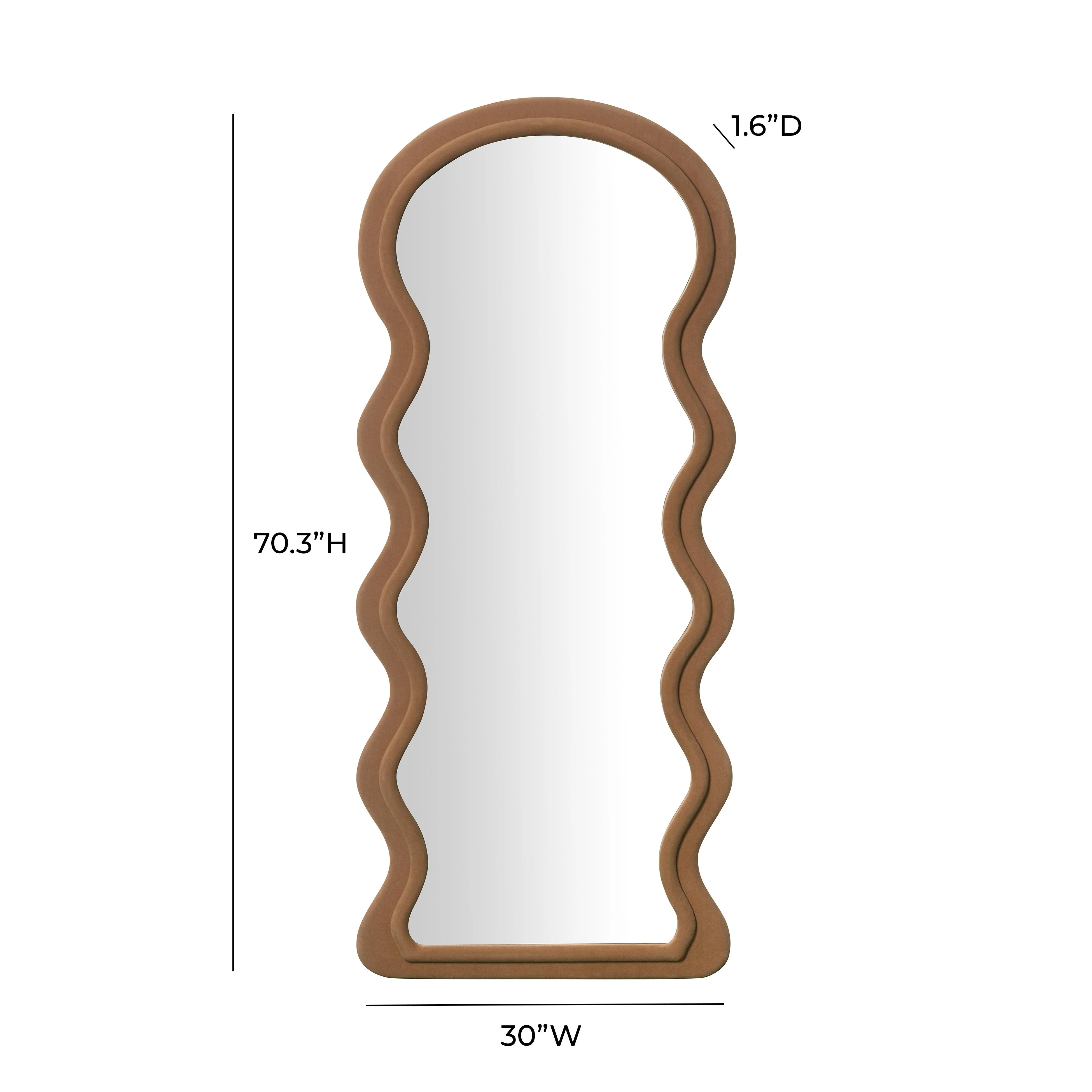 Rhodes 70" Velvet Floor Mirror - Image 12