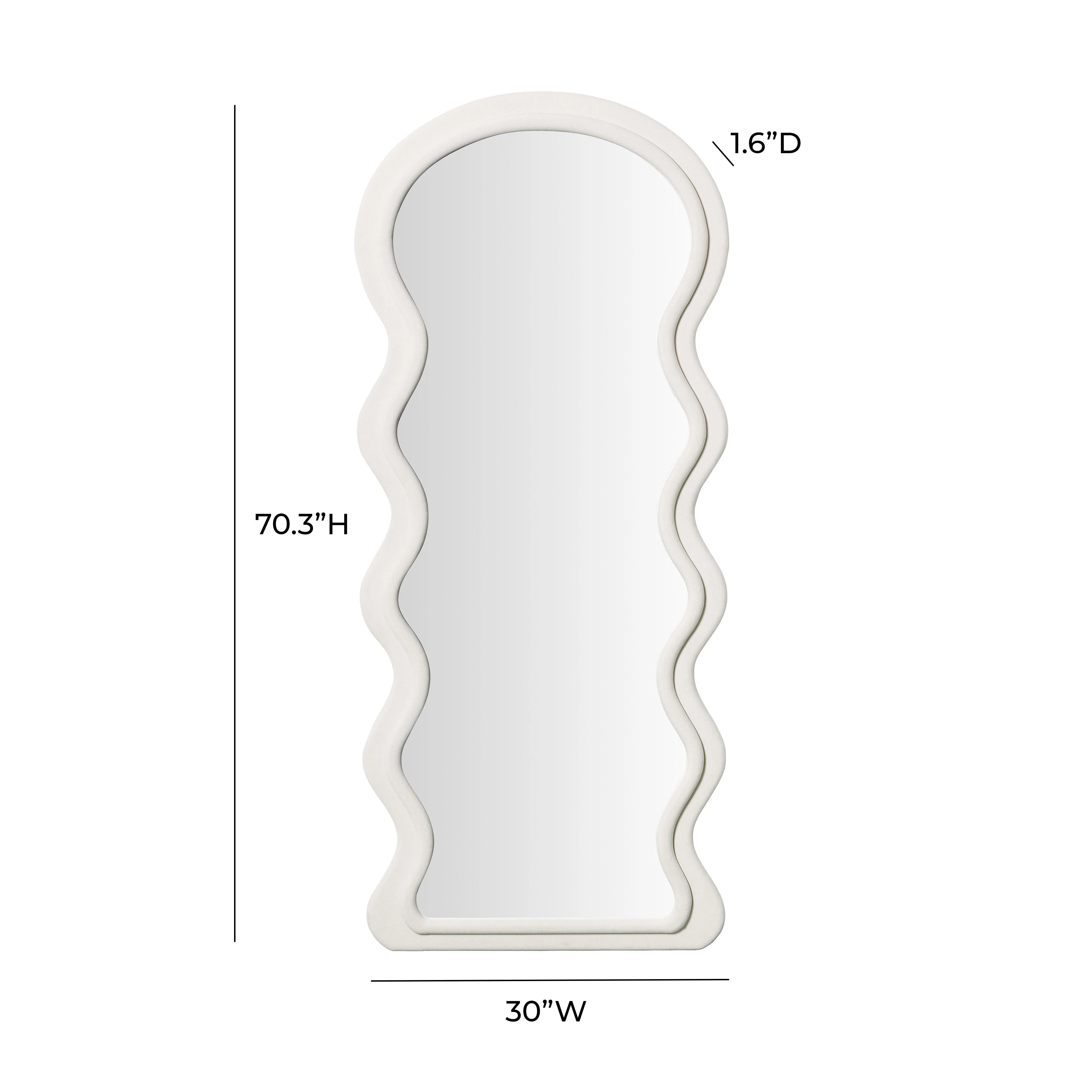 Rhodes 70" Velvet Floor Mirror - Image 6