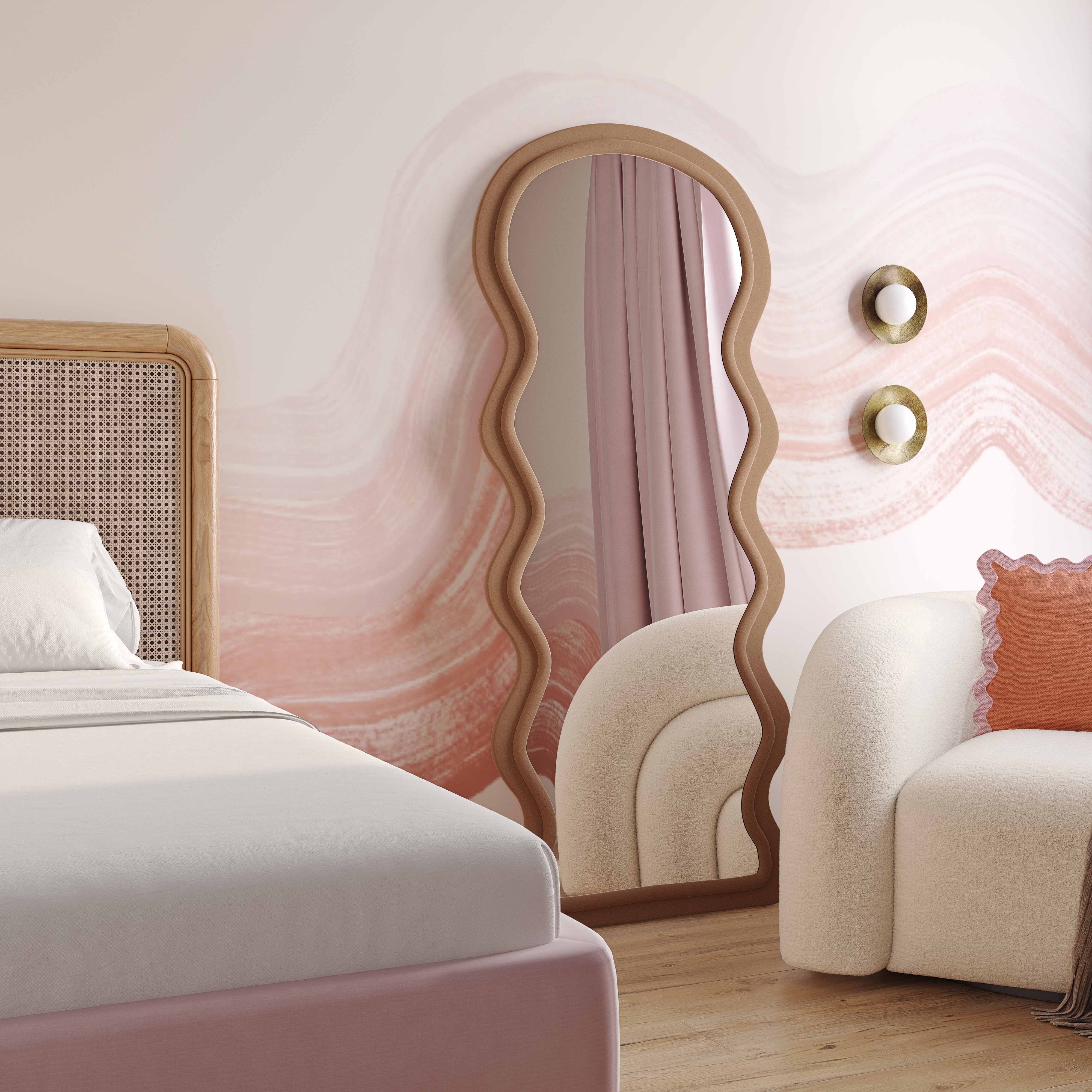 Rhodes 70" Velvet Floor Mirror - Image 8