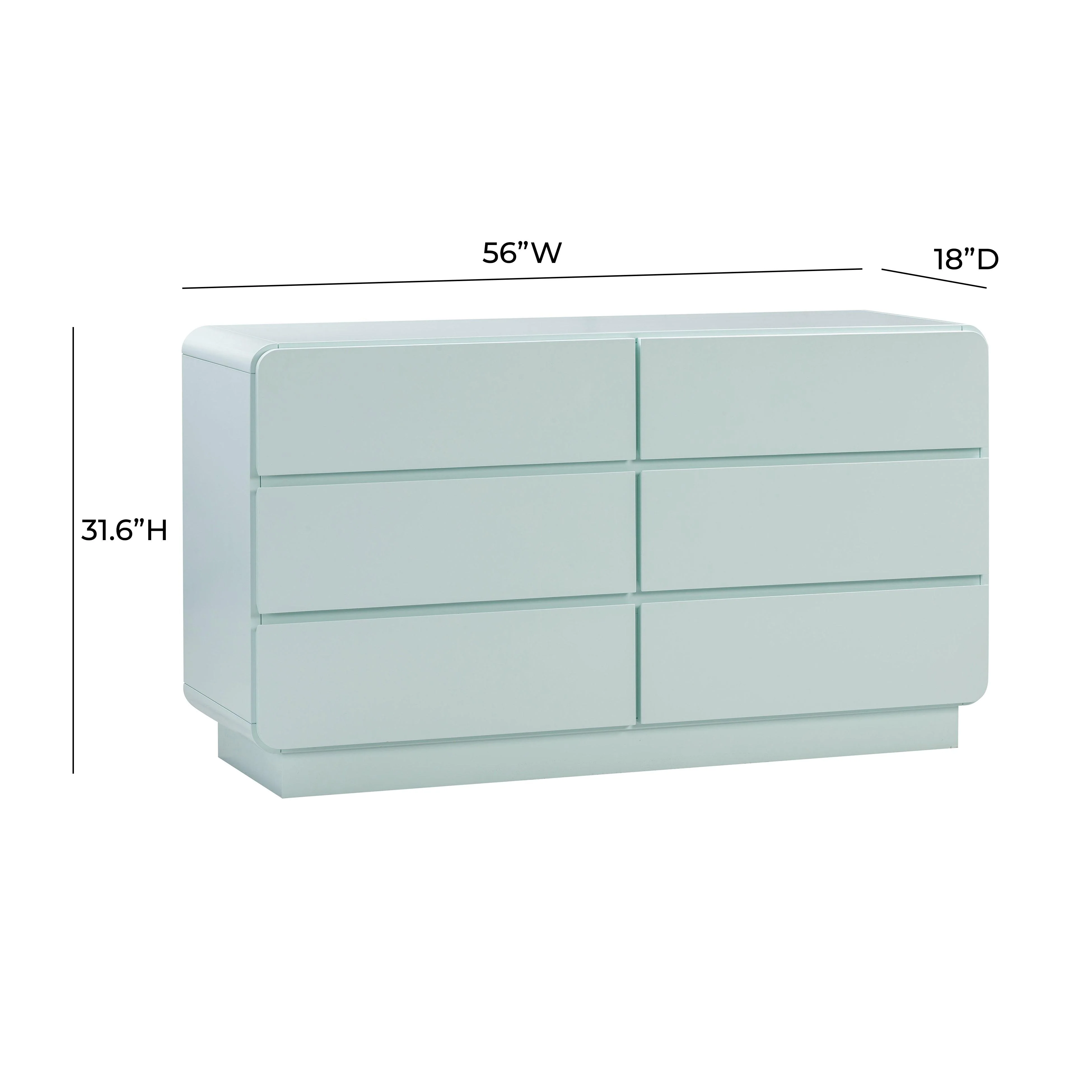 Sagura 56" 6-Drawer Dresser - Image 17