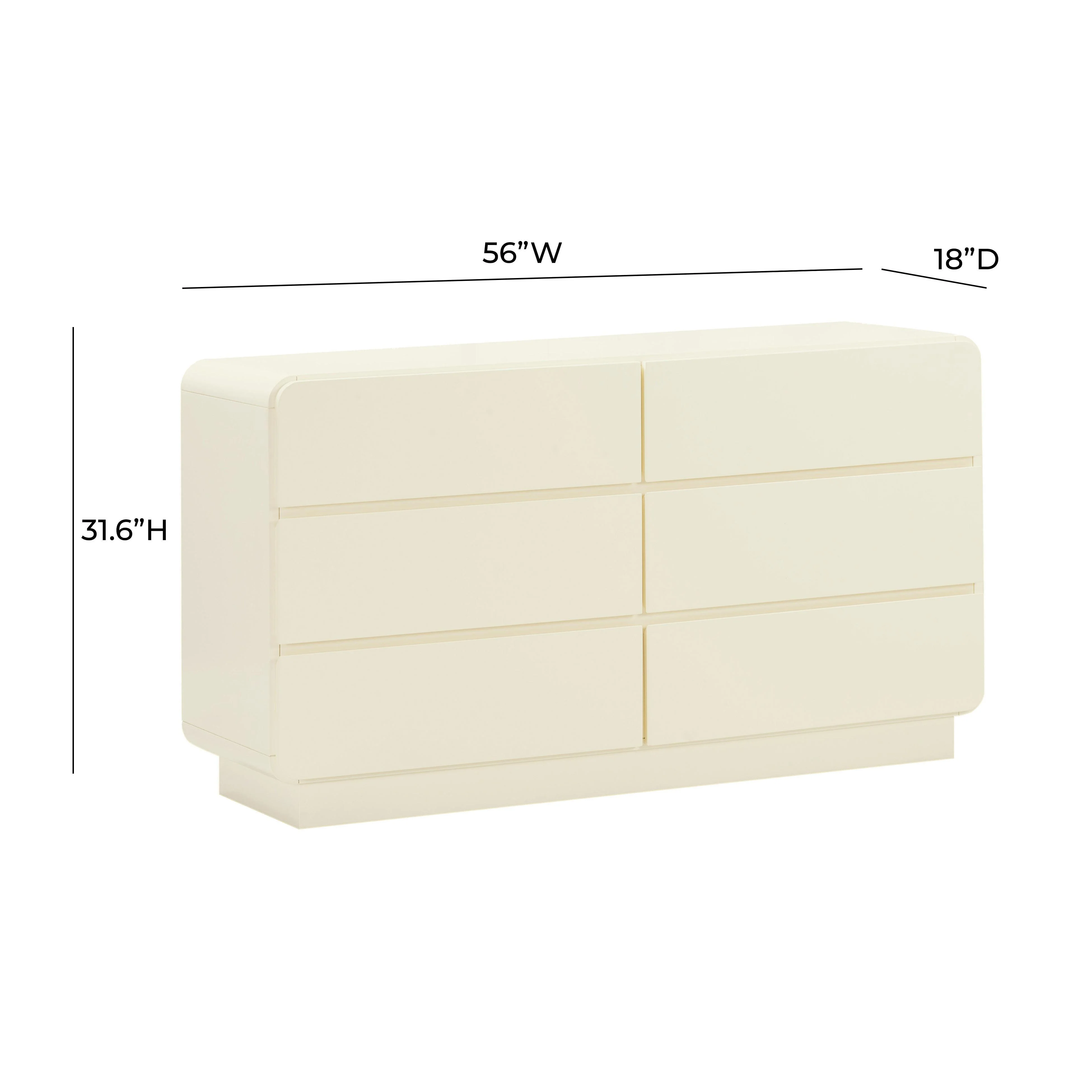 Sagura 56" 6-Drawer Dresser - Image 8