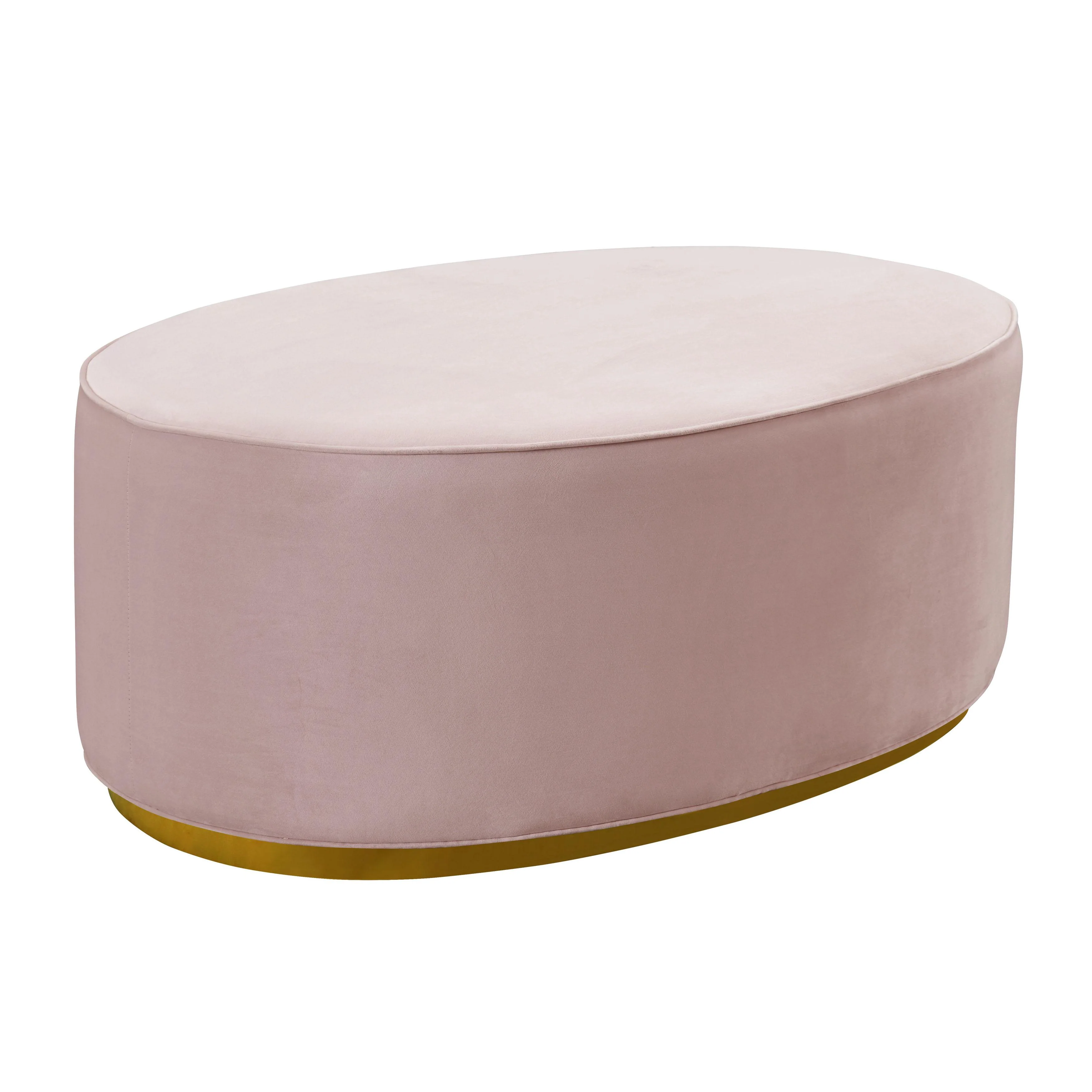 Scarlett Performance Velvet Oval Ottoman - Image 5