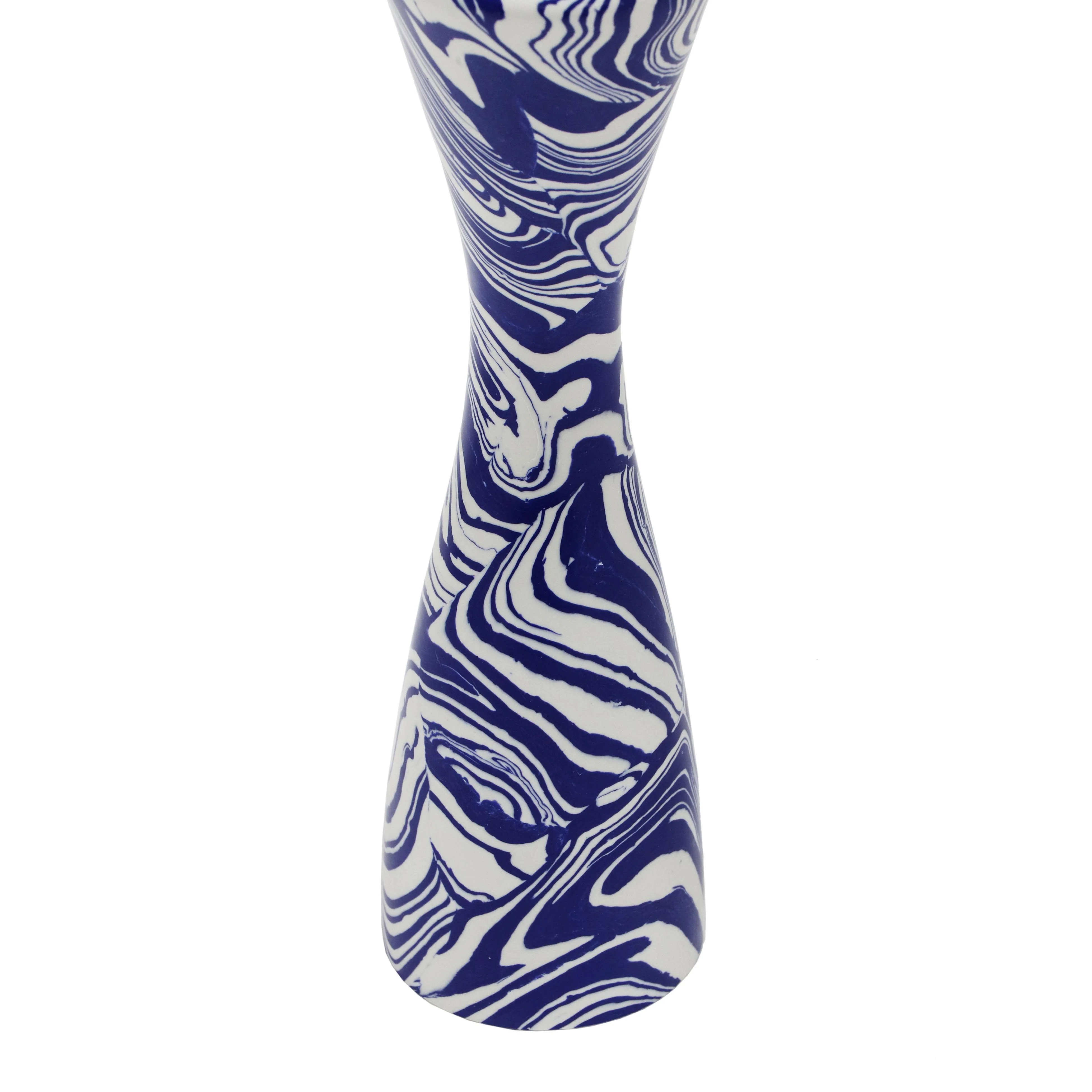 Serene Blue & White Swirl Resin Candlestick - Image 5