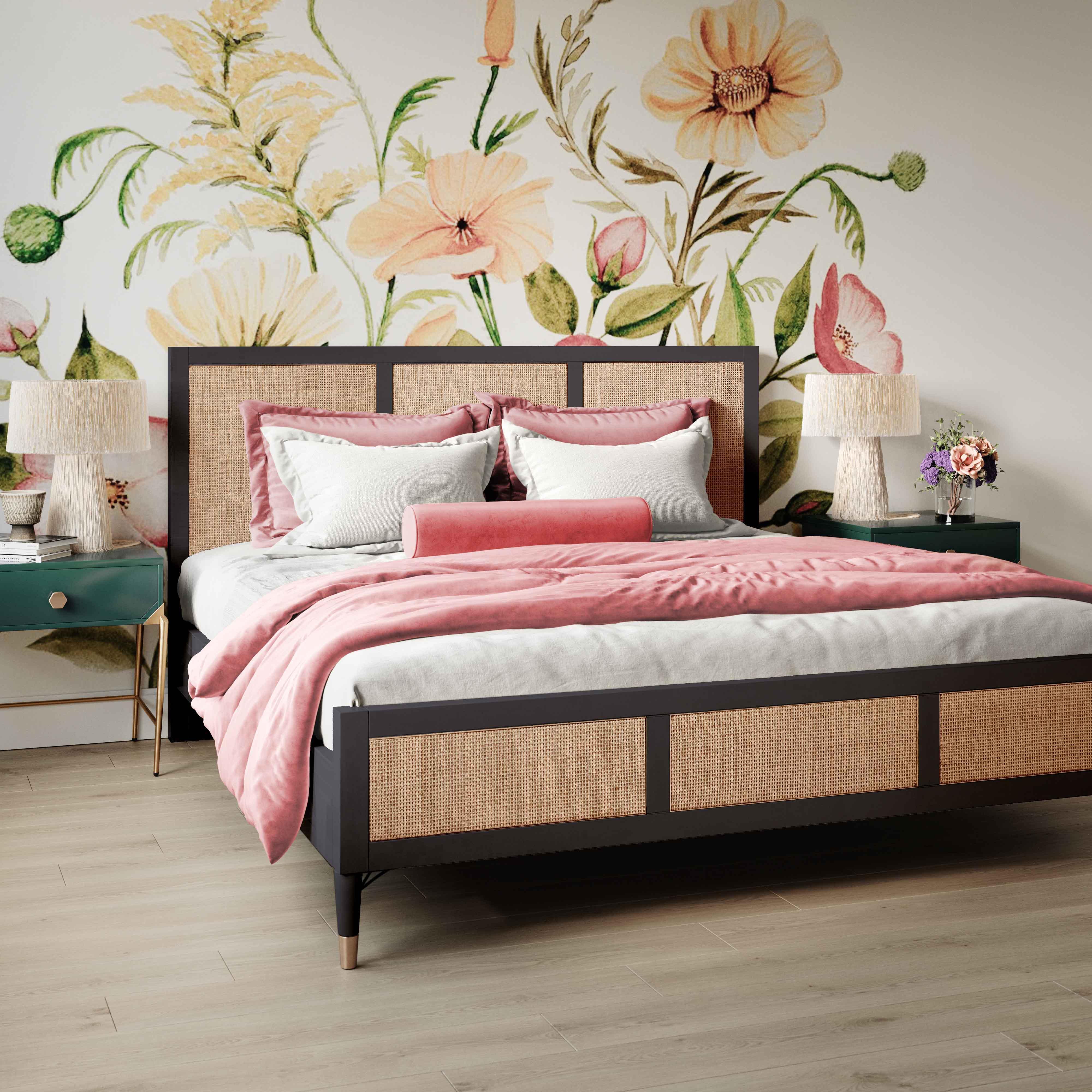 Sierra Wood & Rattan Bed - Image 11