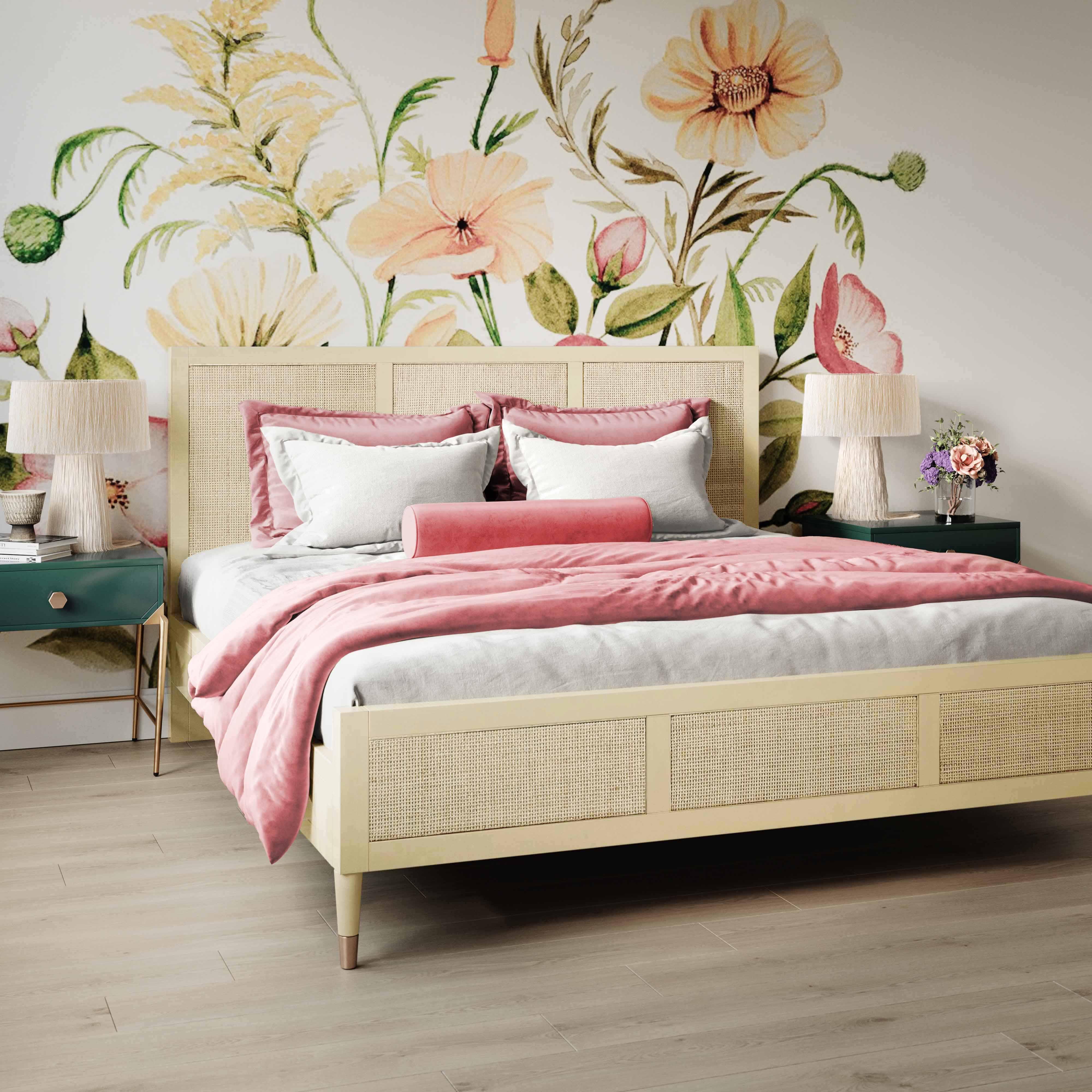 Sierra Wood & Rattan Bed - Image 27