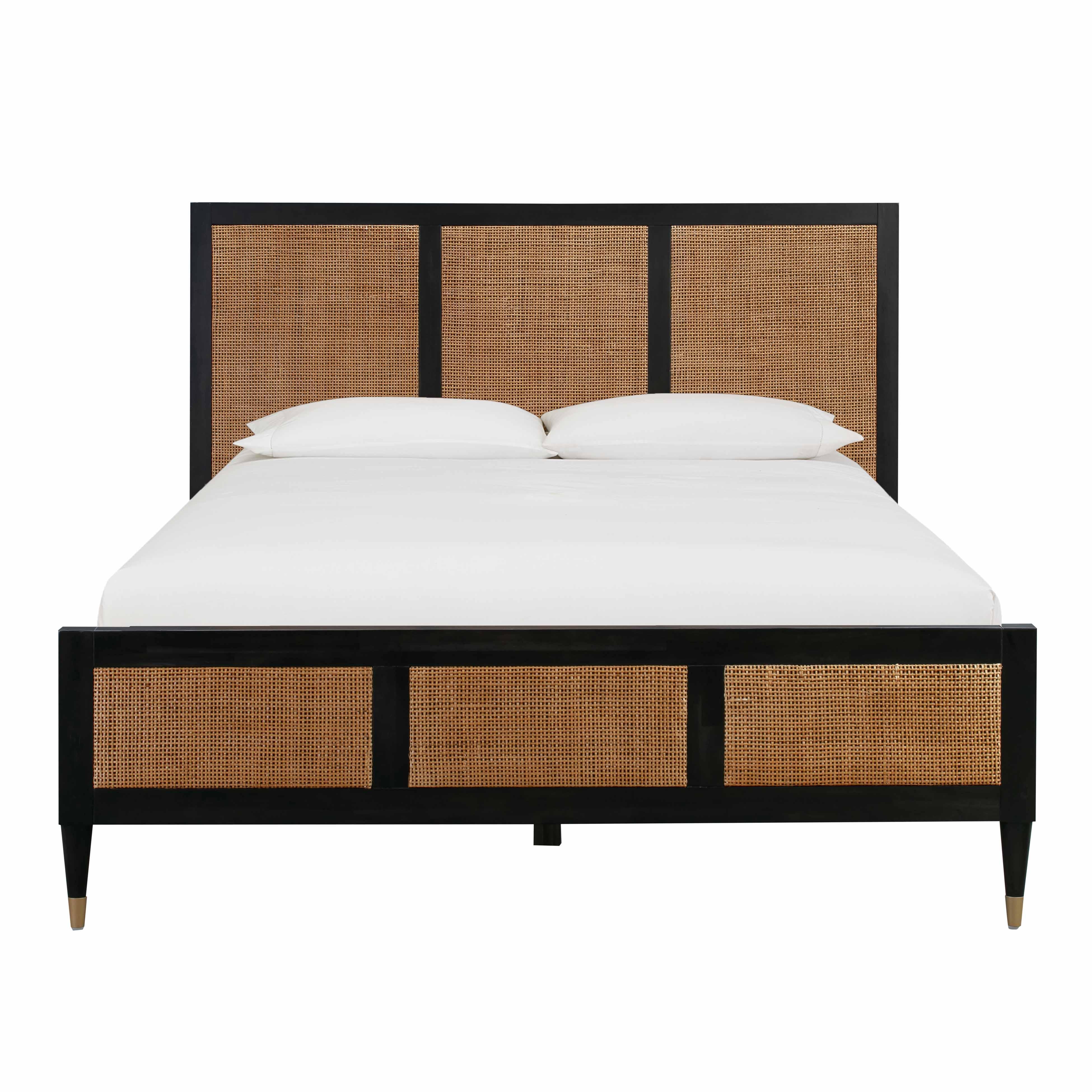Sierra Wood & Rattan Bed - Image 3
