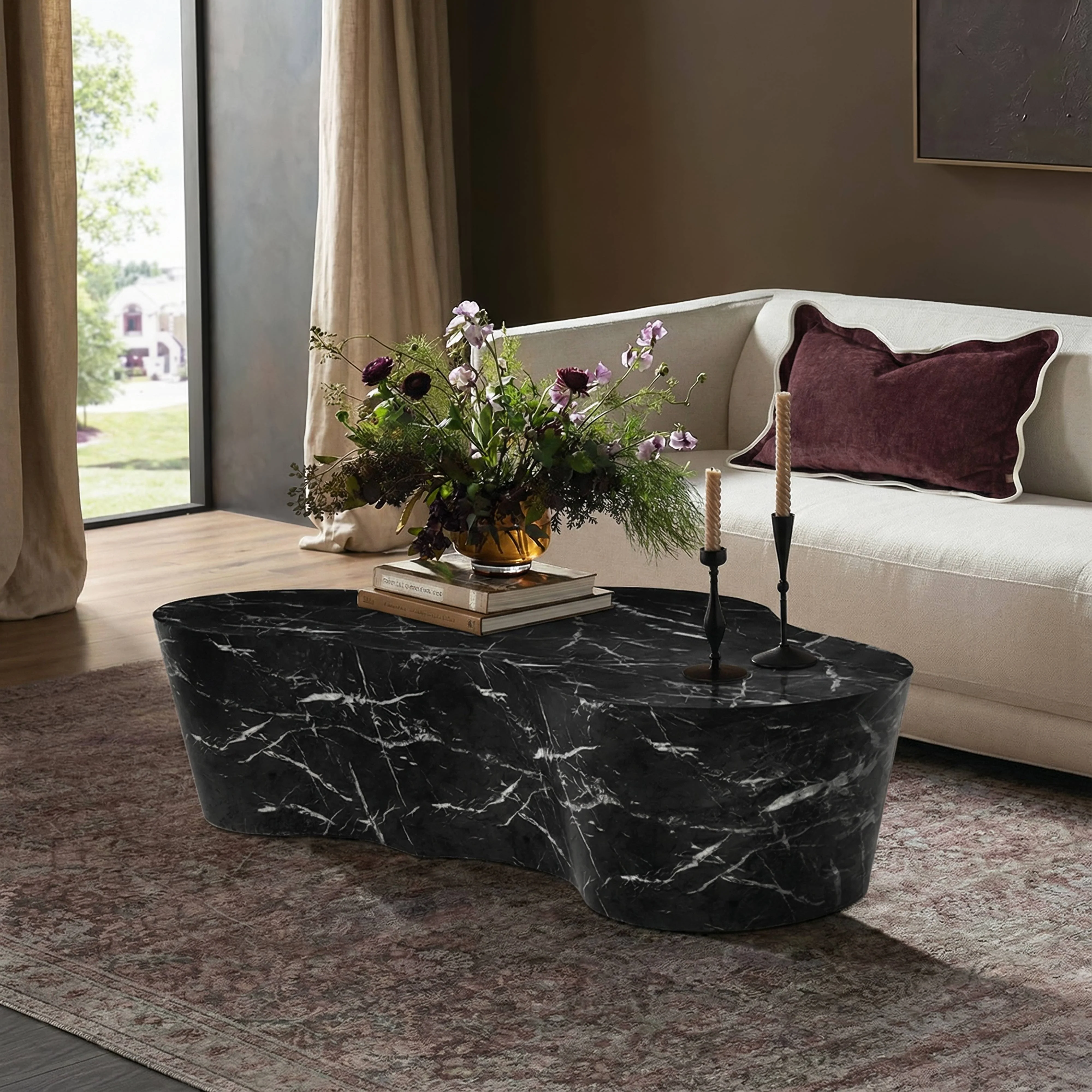 Slab 59" Concrete Indoor/Outdoor Coffee Table - Image 23