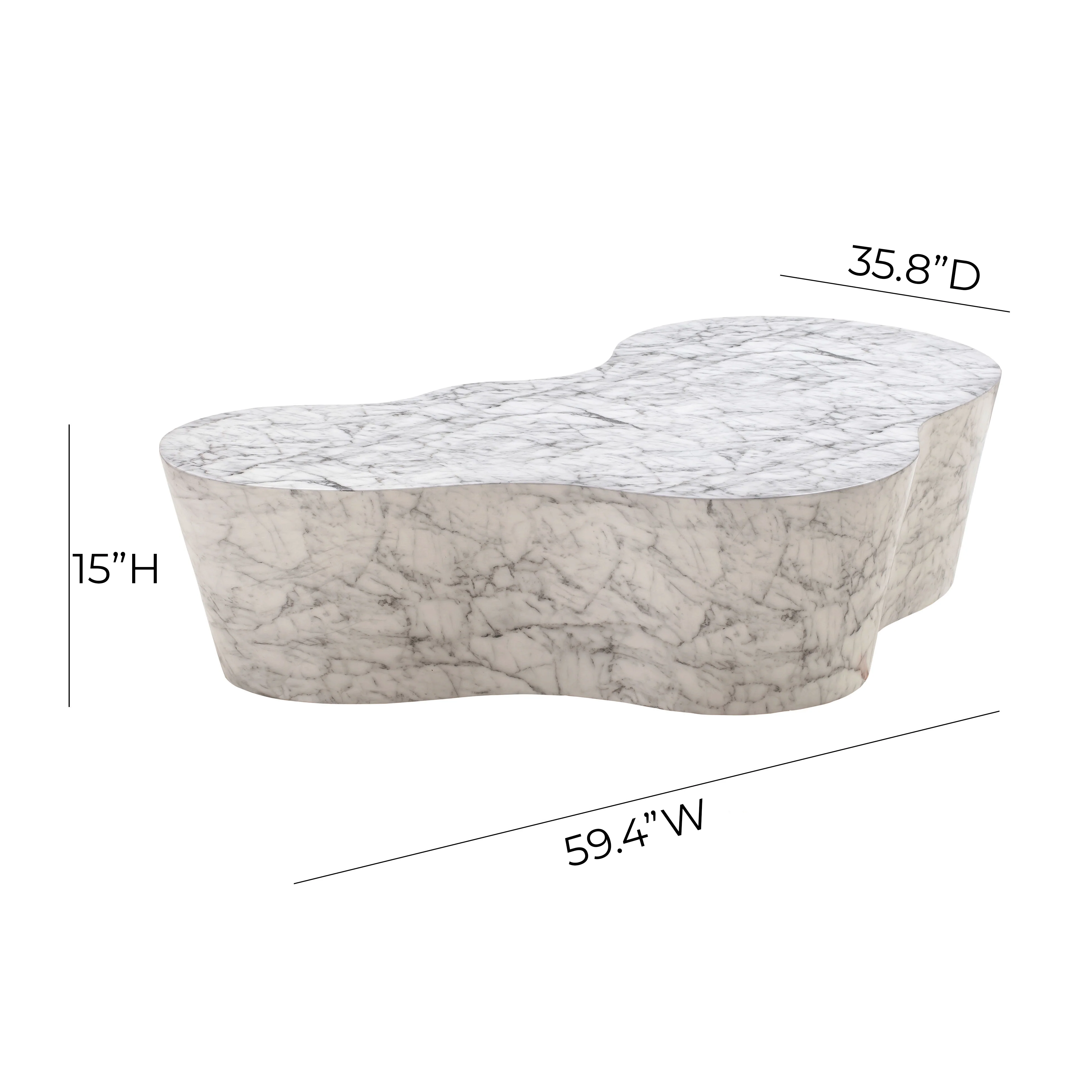 Slab 59" Concrete Indoor/Outdoor Coffee Table - Image 7