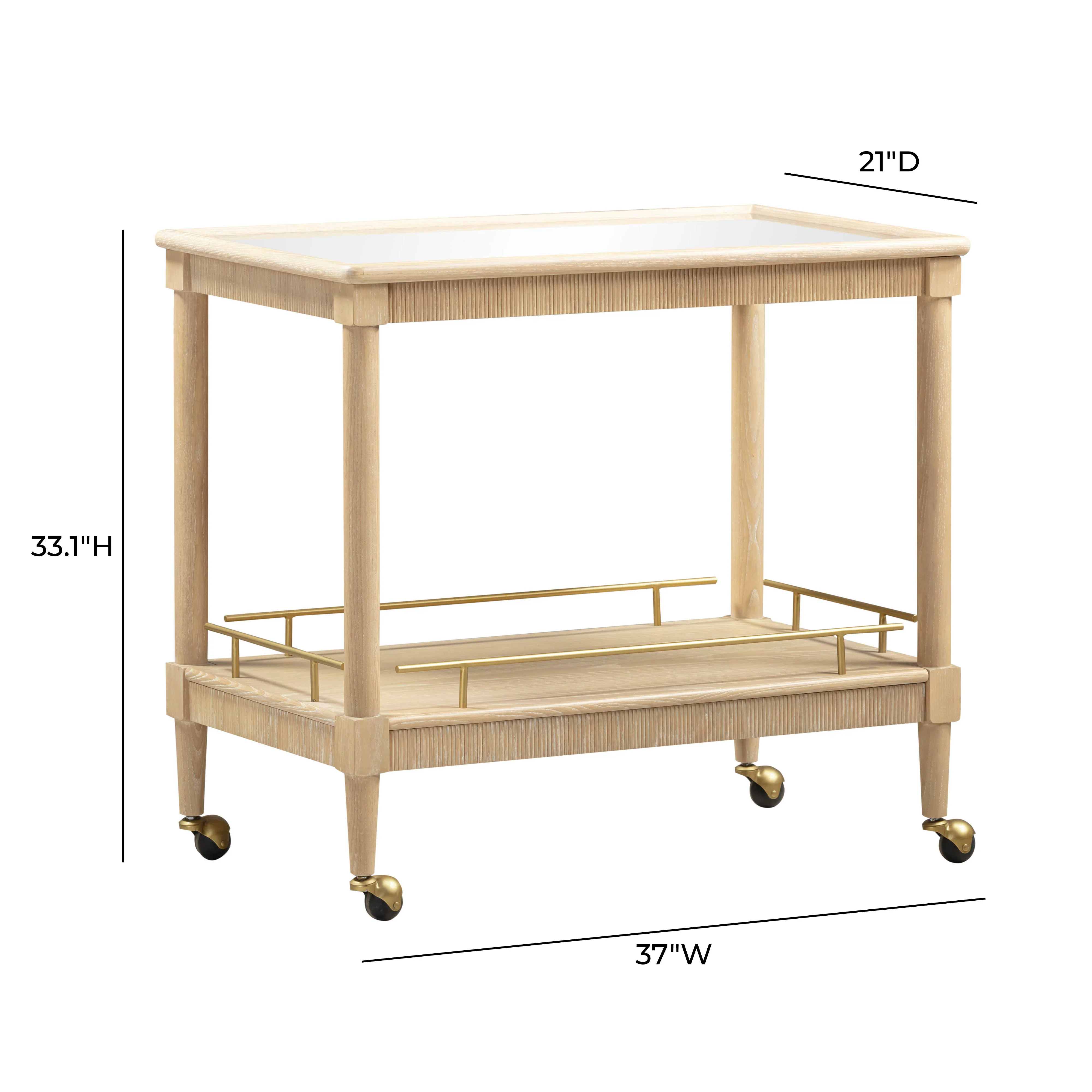 Slosh 37" Natural Ash Bar Cart - Image 8