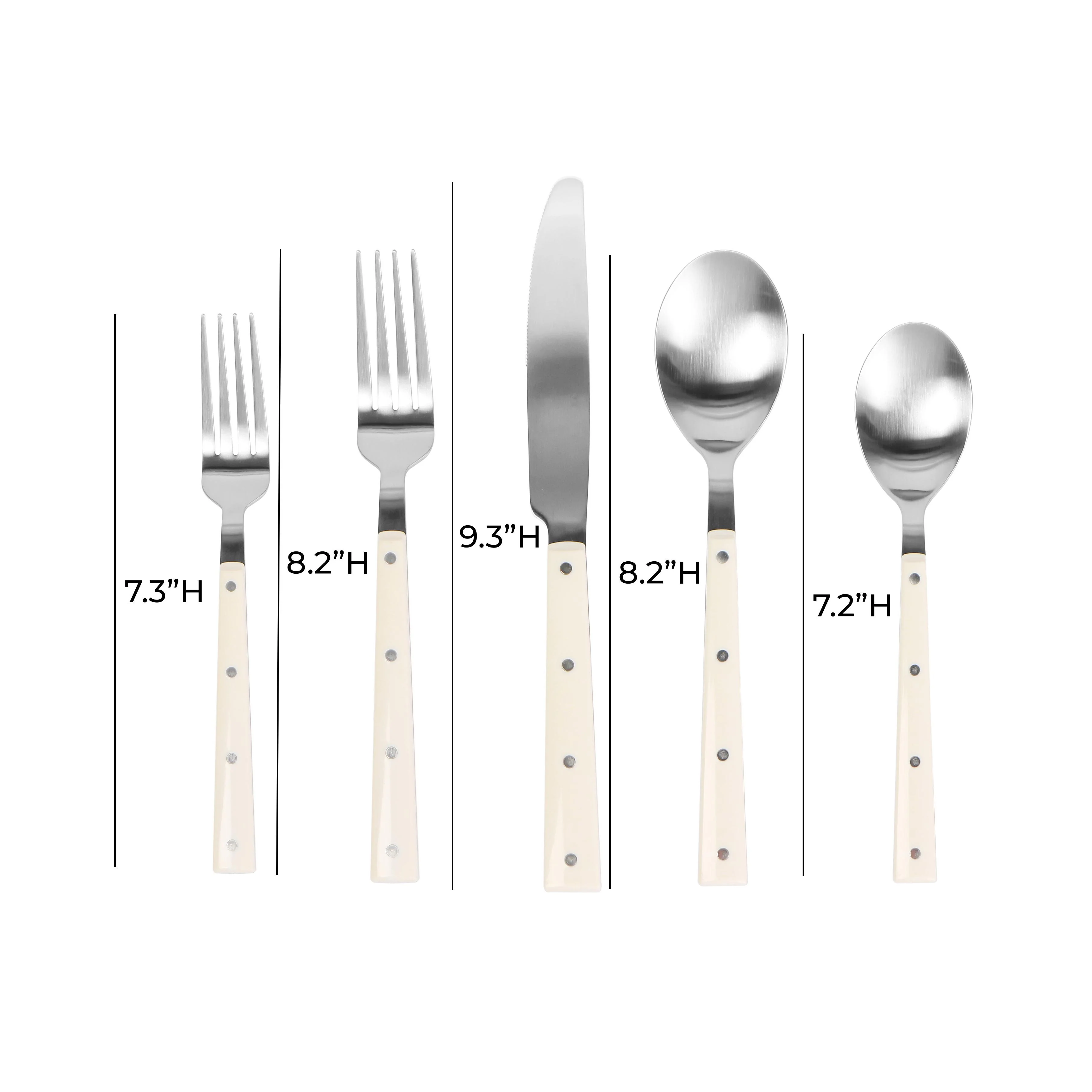 Soline Stainless Steel Flatware - Set of 5 Pieces - Service for 1 - Image 4