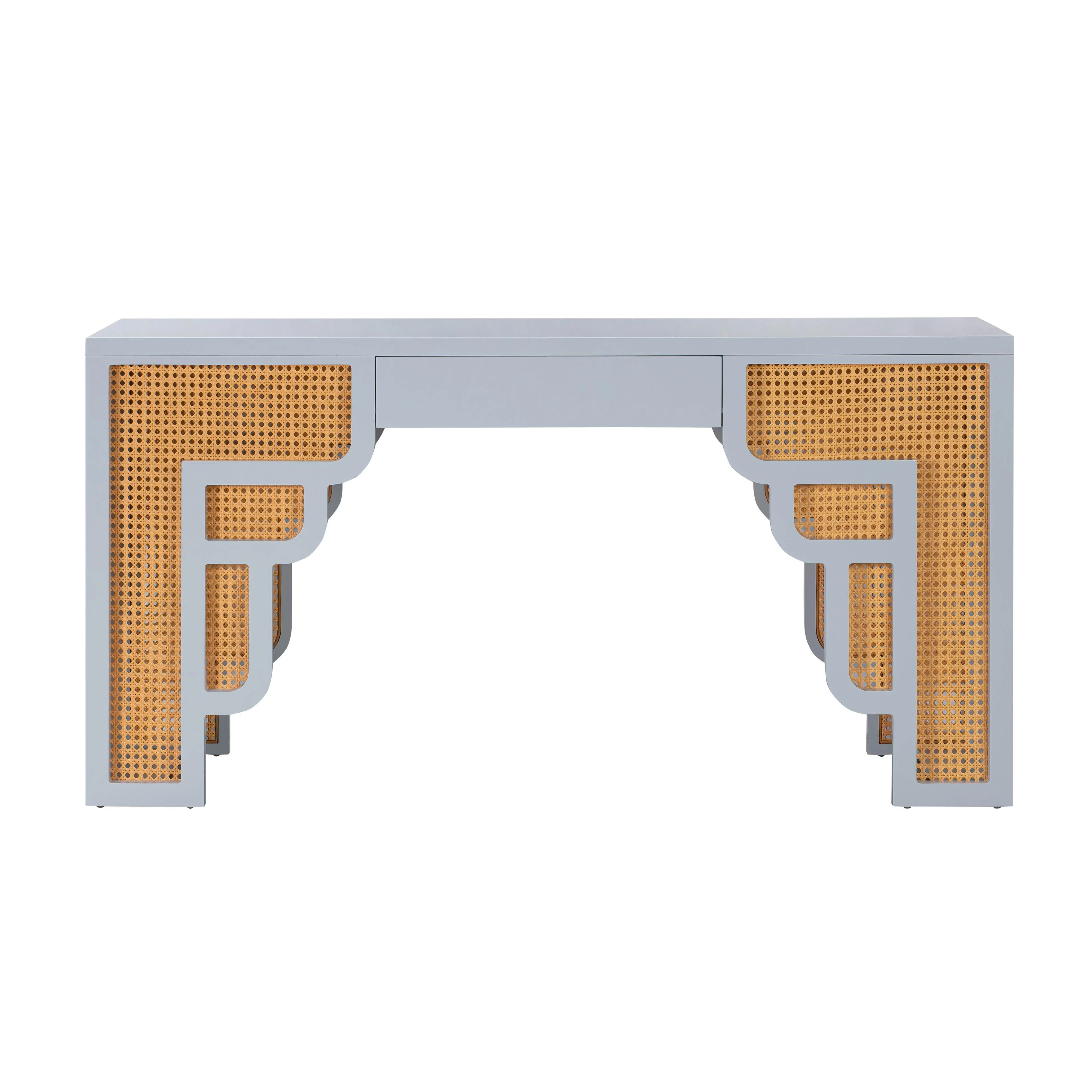 Suzie 62" Rattan Executive Desk With Drawer - Image 21