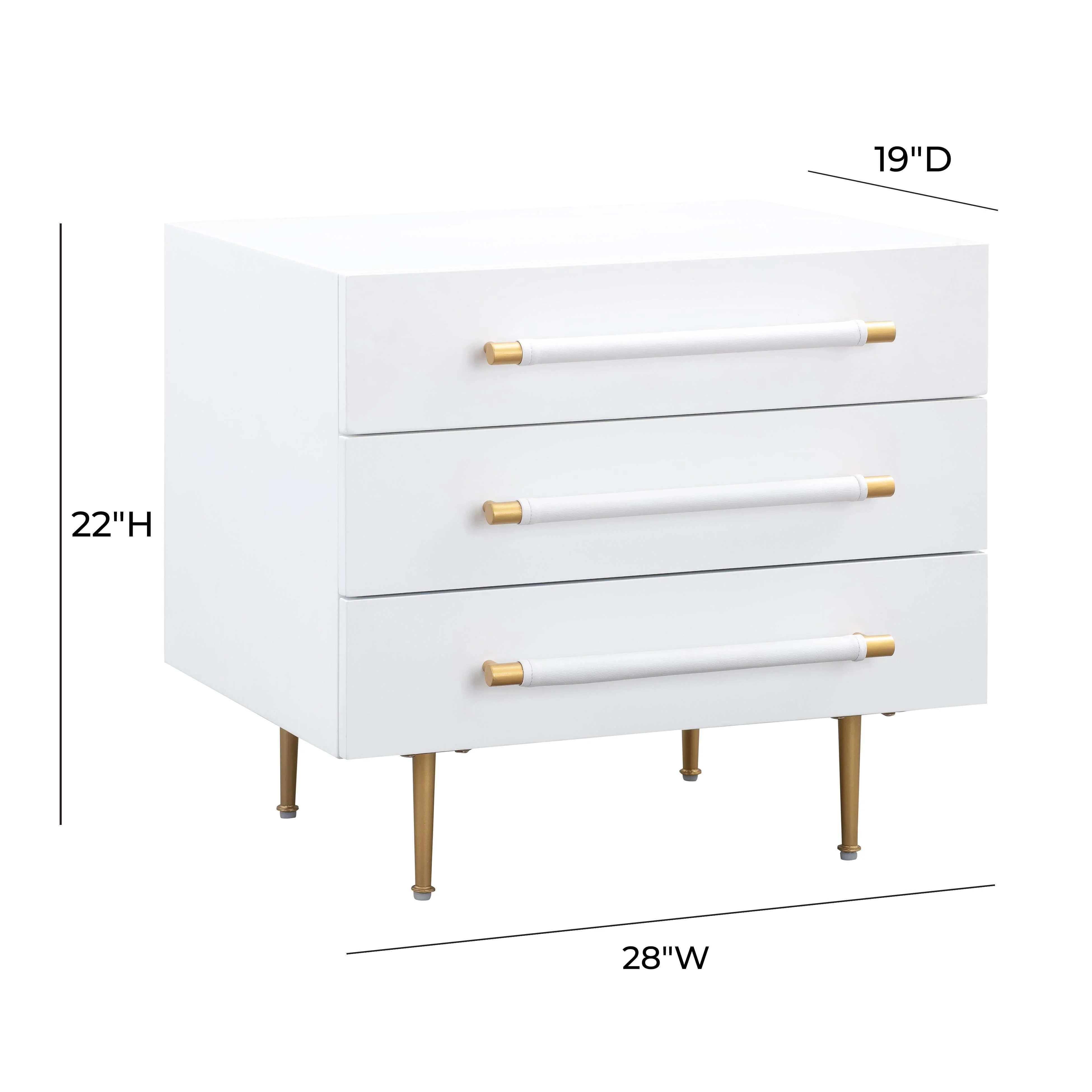Trident 28" 3-Drawer Nightstand - Image 26