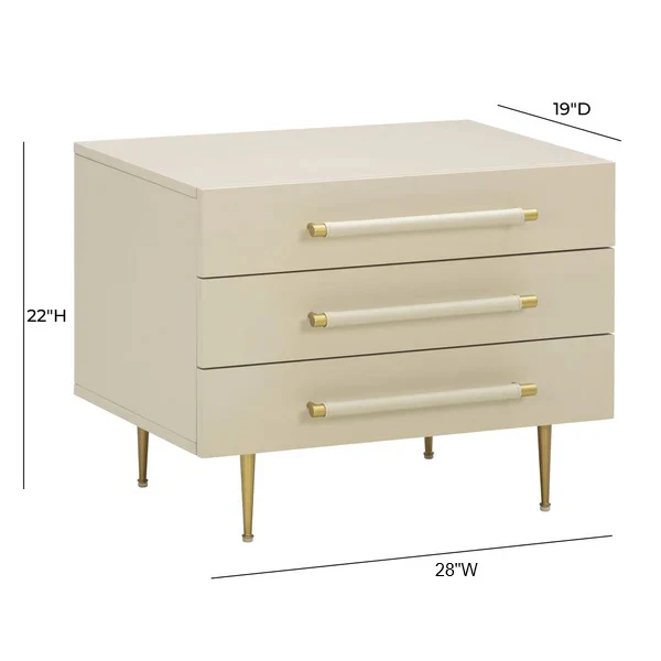 Trident 28" 3-Drawer Nightstand - Image 35
