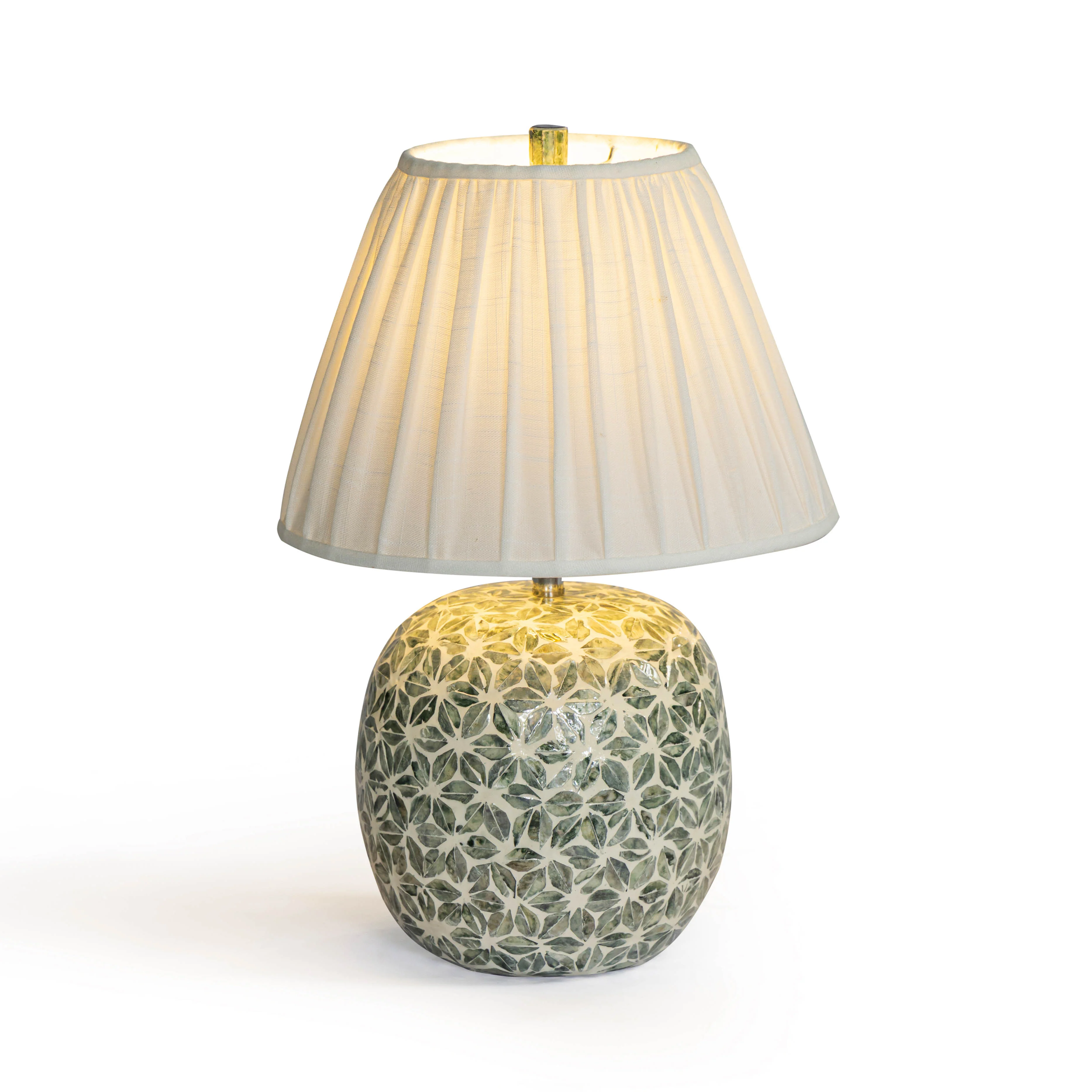 Yaya Green Capiz Shell Table Lamp - Image 3