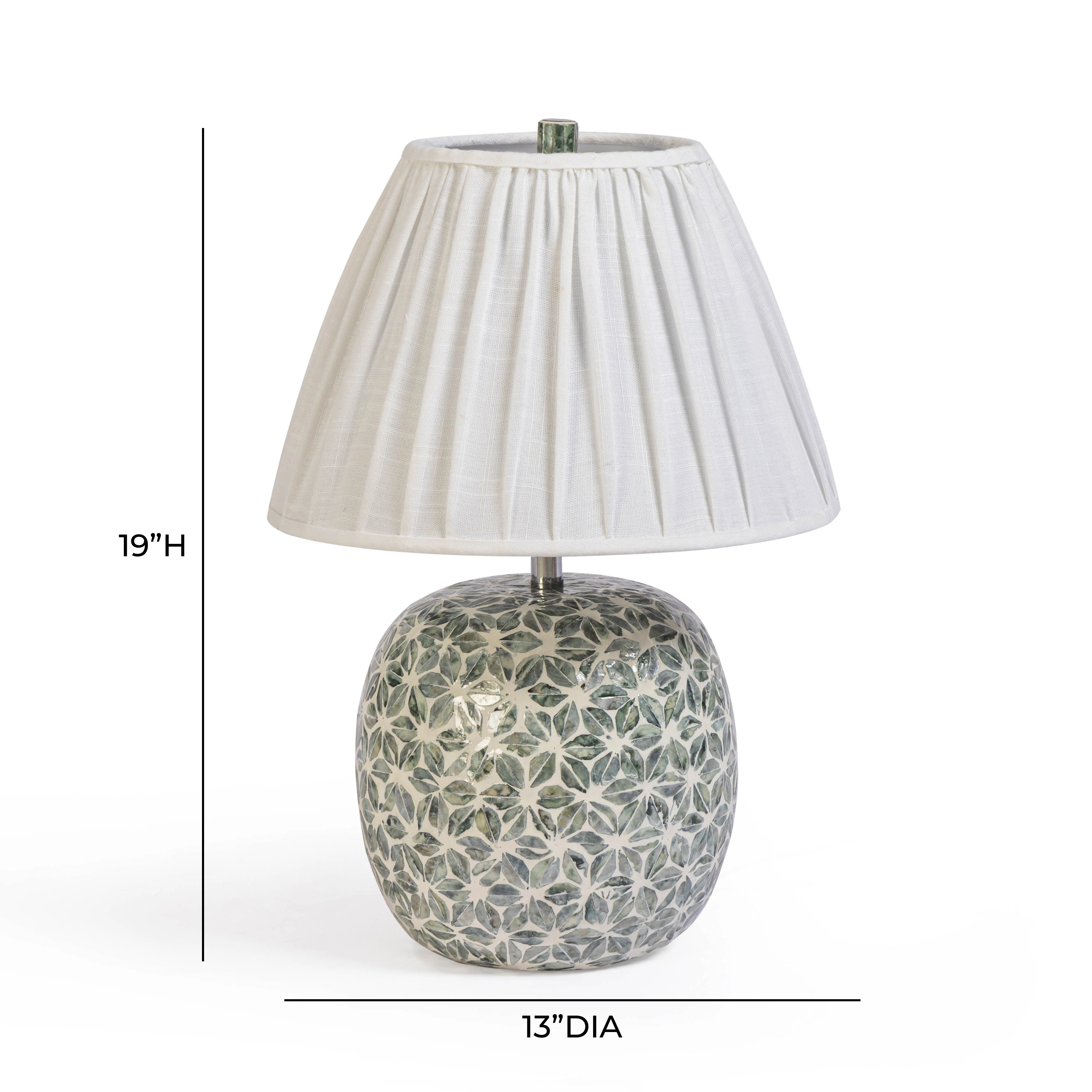 Yaya Green Capiz Shell Table Lamp - Image 7