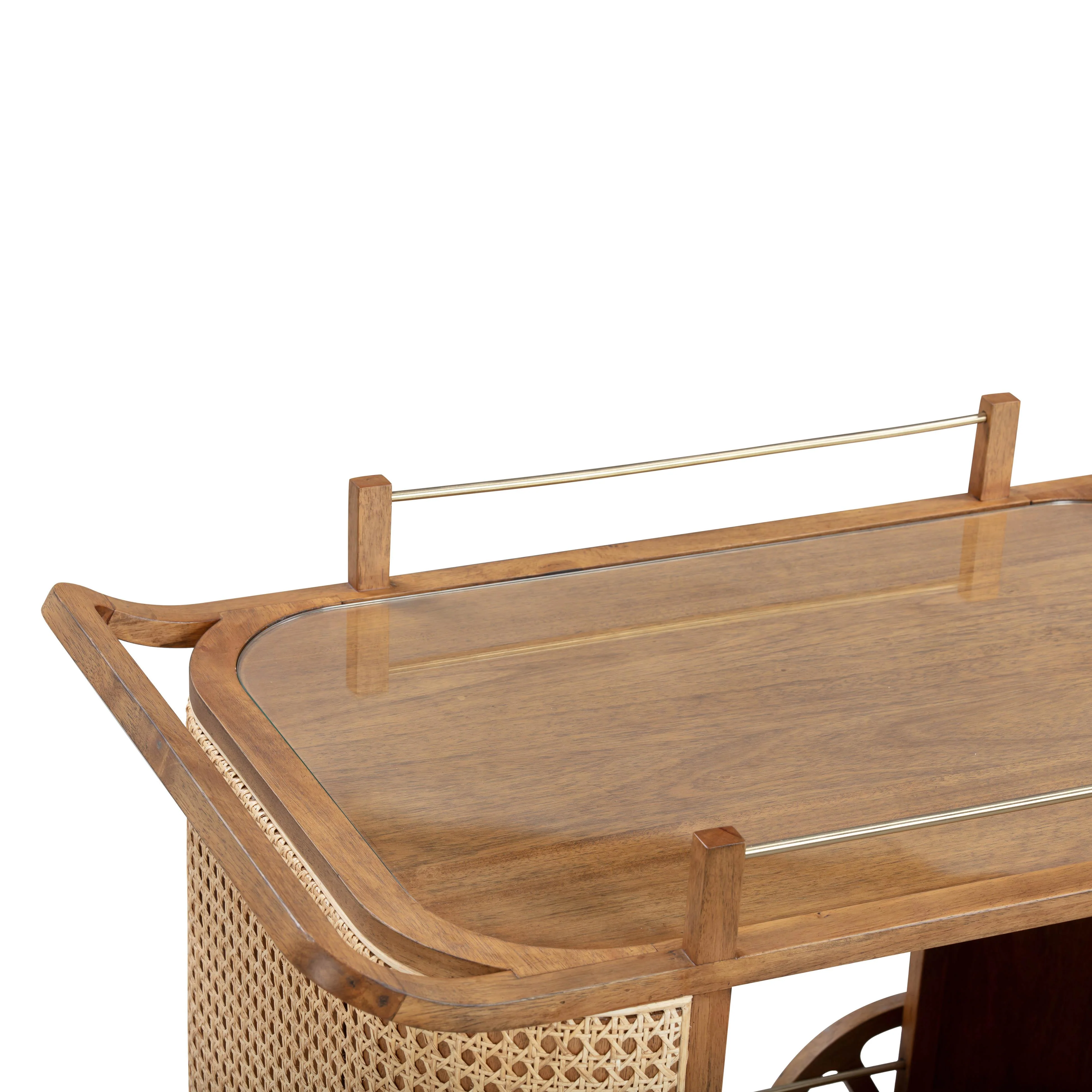 Yuma Natural Rattan Bar Cart - Image 5