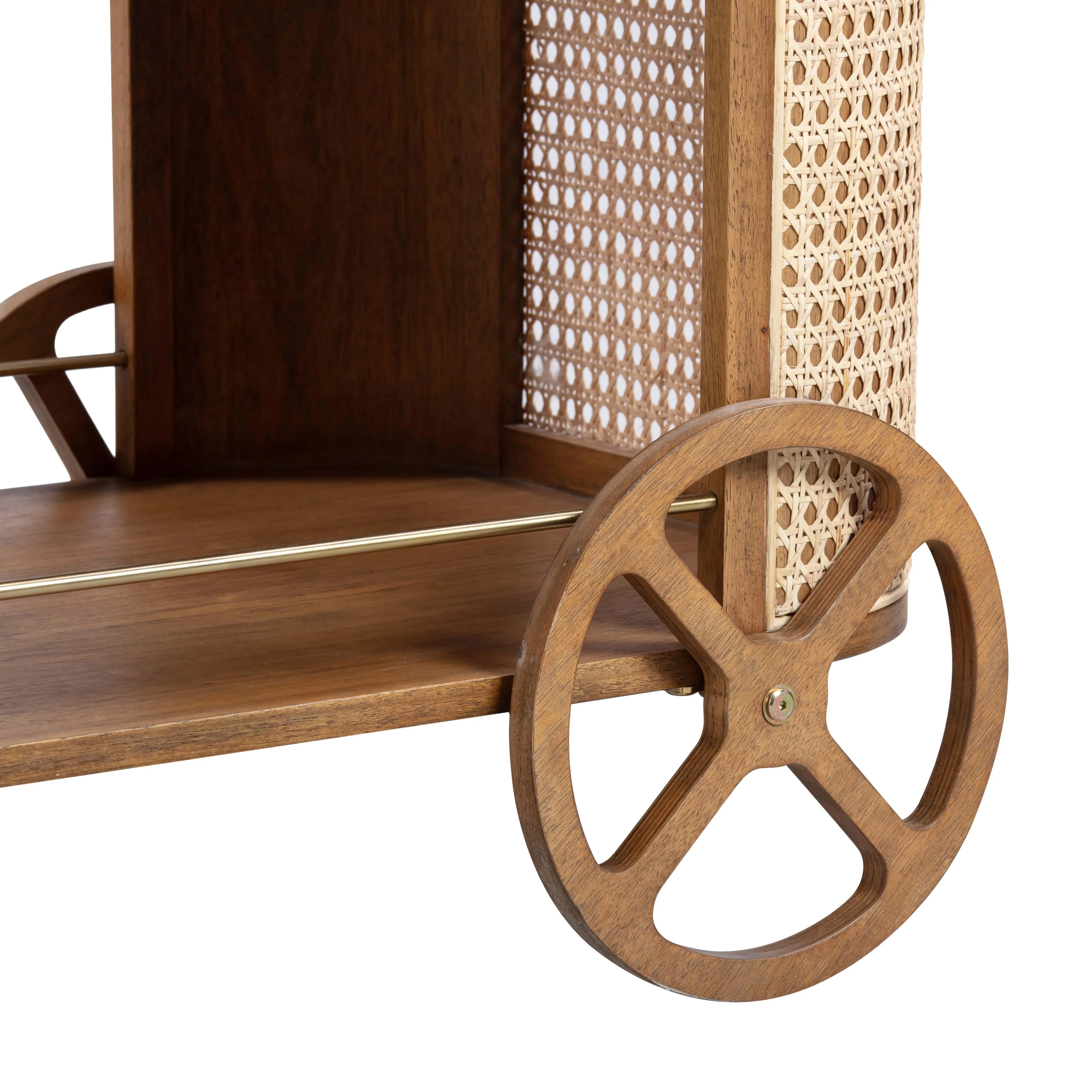 Yuma Natural Rattan Bar Cart - Image 7